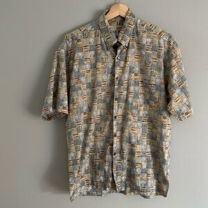 TORI RICHARD VINTAGE MEN’S HAWAIIAN BUTTON DOWN SHIRT SIZE SMALL COTTON